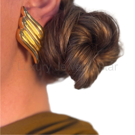 Beth Bold Gold Elegant Earrings - image 2