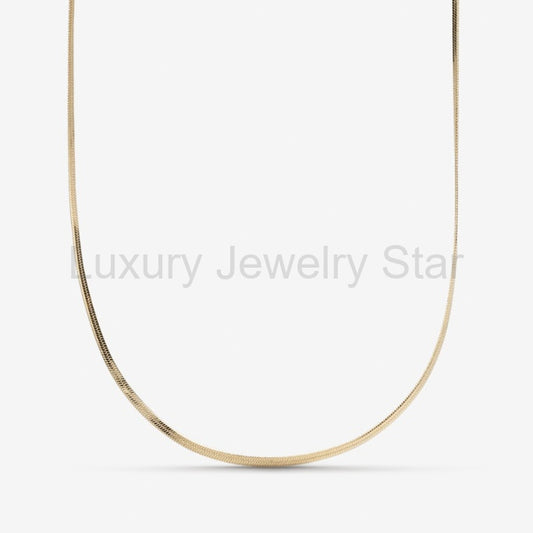 Hannah Herringbone Gold Chain Necklace