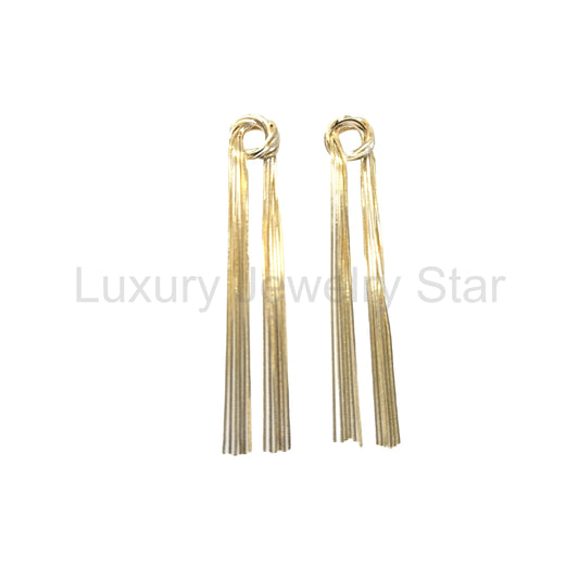 Kera Long Knotted Gold Earrings