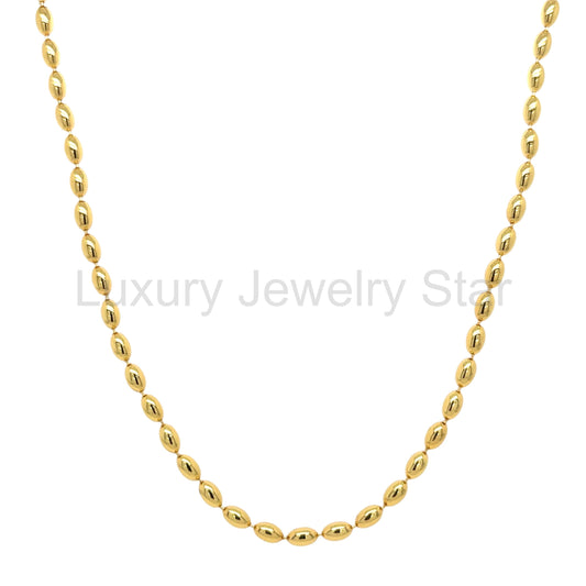 Oval Bead Chain Necklace
