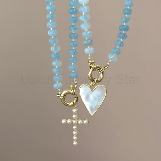 Pretty in Blue Pendant Necklace