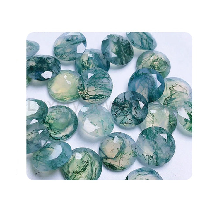'Sunmoss' 6.5MM Moss Agate Pendant Silver Women Jewelry Christmas Gift For Her - image 8