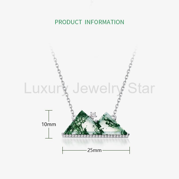 'Verda' The Moss Agate Mountain Range Genuine Gemstone Mountain Necklace - image 7