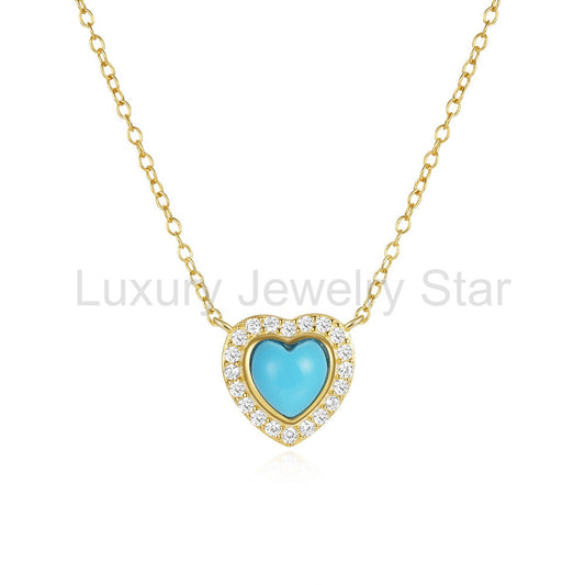 Guardian's Whispe- Heat Cut Turquoise Classic Necklace