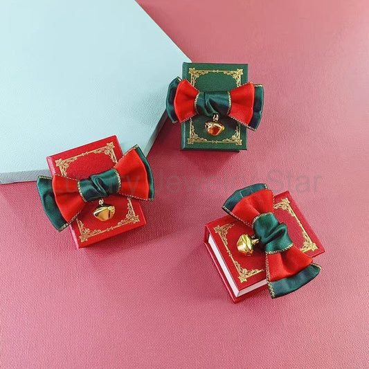 Luxury Christmas Book-Style Jewelry Gift Box – Creative Flip-Book Design for Rings & Necklaces &