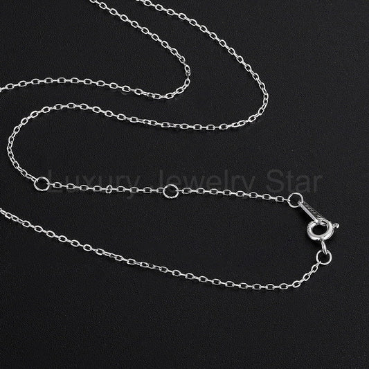 Silver Simple Necklace Minimalist Fashion Chain with 3-Loop Adjustable Extender - image 2