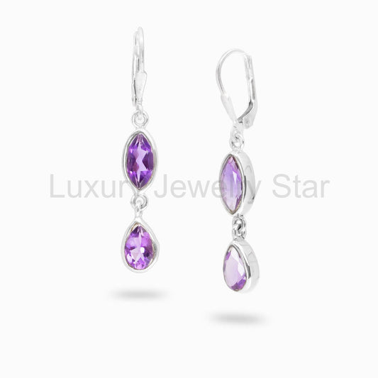 Amethyst Drop Earrings