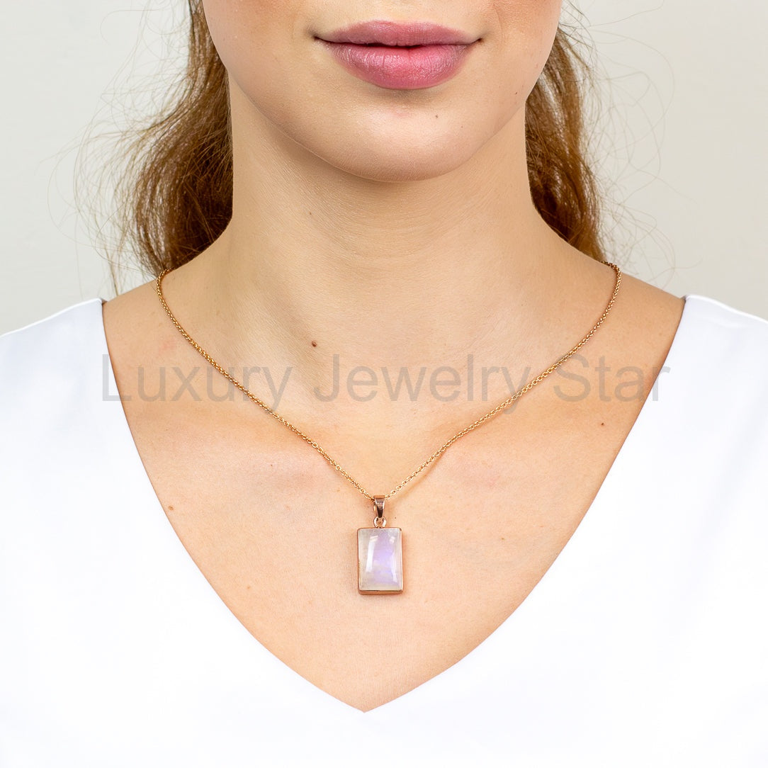 Rainbow Moonstone Necklace - image 2
