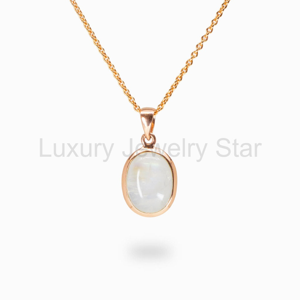 Rainbow Moonstone Necklace
