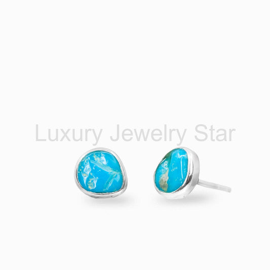Sleeping Beauty Turquoise Stud Earrings