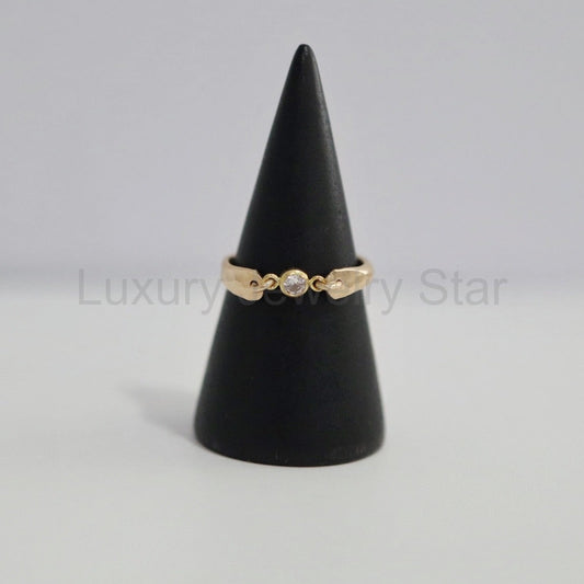 14 Karat Gold Fill and Cubic Zirconia Bold Ring