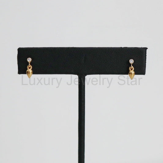 Dainty Spike and Cubic Zirconia Earrings in 14 Karat Gold Fill