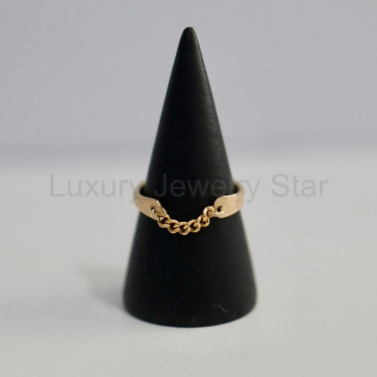 Gold Chain Ring in 14 Karat Gold Fill