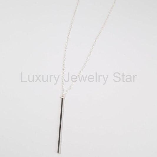 Linear Bar Necklace - Choose Your Metal / READY TO SHIP in STERLING SILVER