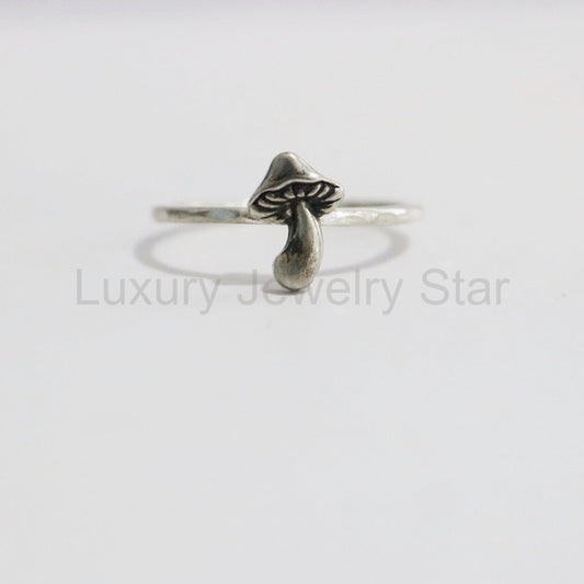 Mushroom Stacking Ring in Sterling Silver / READY TO SHIP sizes 5.5