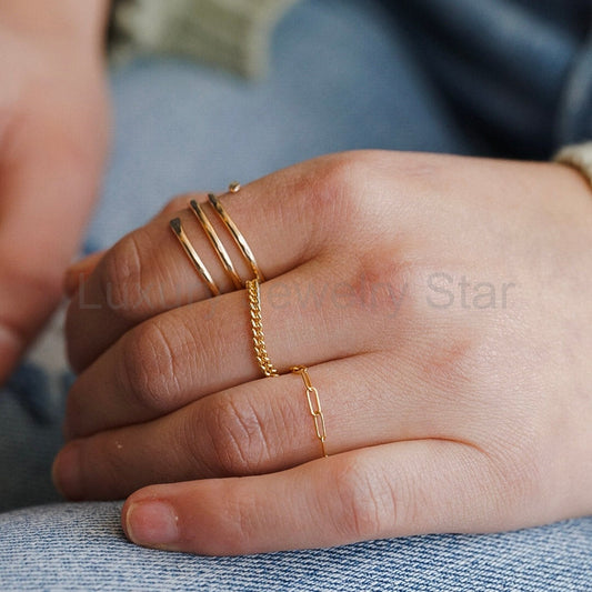 Spiral Stacking Ring in either Sterling Silver or 14 Karat Gold Fill - image 2