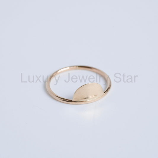 Sunset Circle Stacking Ring in 14 Karat Yellow Gold or Sterling Silver