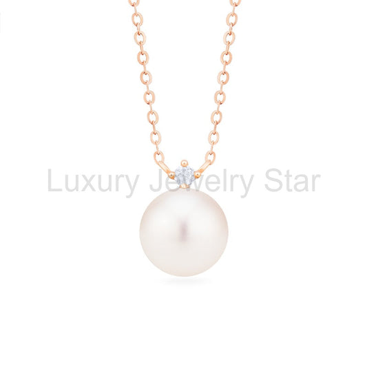 [Aisha] Moonrise Necklace in Akoya Pearl