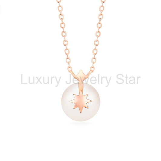 [Aisha] Moonrise Necklace in Akoya Pearl - image 2