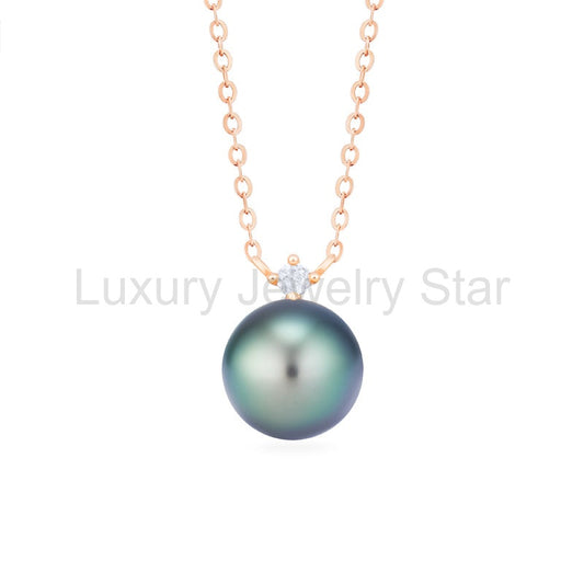 [Aisha] Moonrise Necklace in Tahitian Pearl