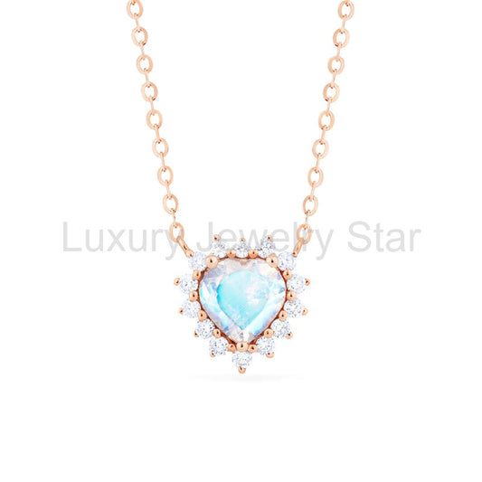 [Cordelia] Heart of the Sea Necklace in Moonstone