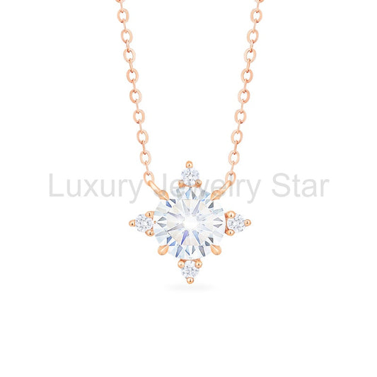 [Polaris] North Star Necklace in Moissanite