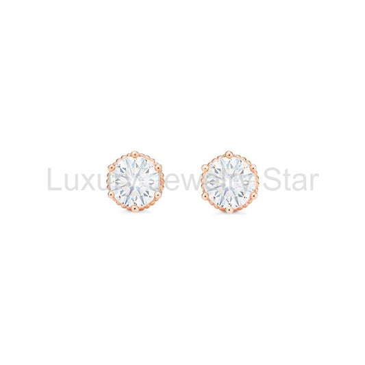 [Evelyn] Vintage Classic Crown Earrings in Moissanite