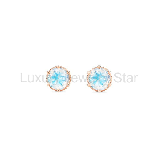 [Evelyn] Vintage Classic Crown Earrings in Moonstone