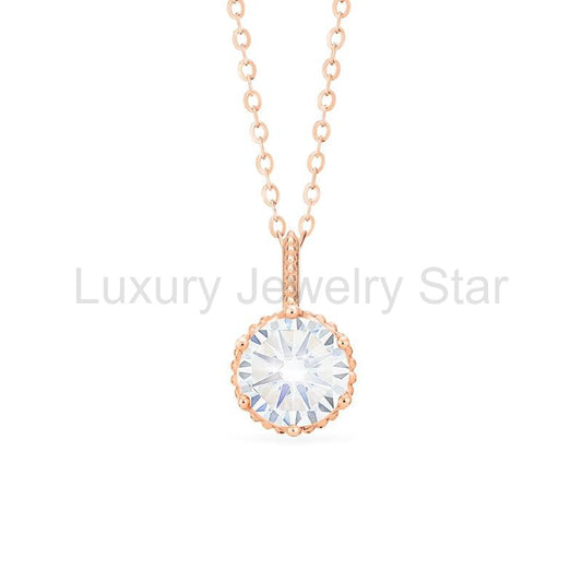 [Evelyn] Vintage Classic Crown Necklace in Moissanite