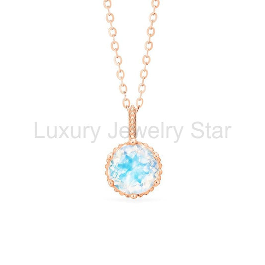 [Evelyn] Vintage Classic Crown Necklace in Moonstone