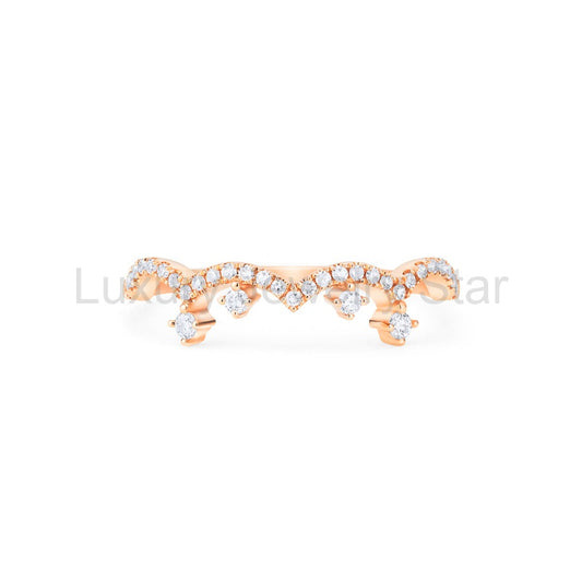 [Lacey] Chandelier Crown Diamond Band