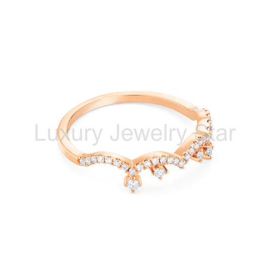 [Lacey] Chandelier Crown Diamond Band