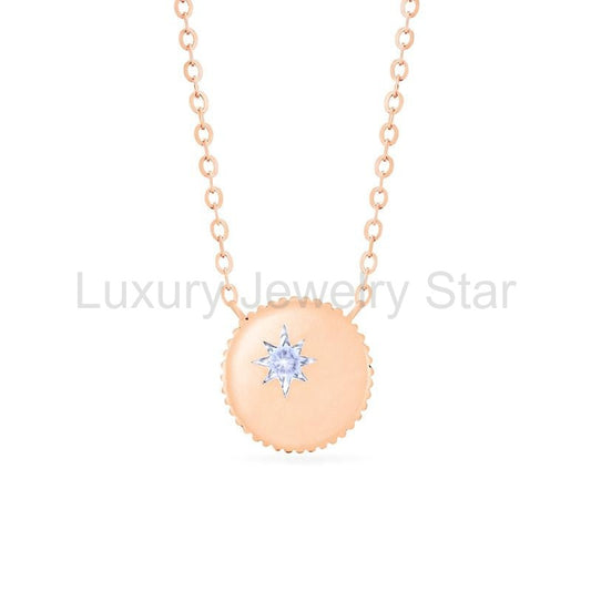 [Luna] Crescent Moon Necklace in Moissanite - image 2