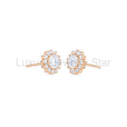 [Rosalie] Vintage Bloom Earrings in Moissanite - image 2