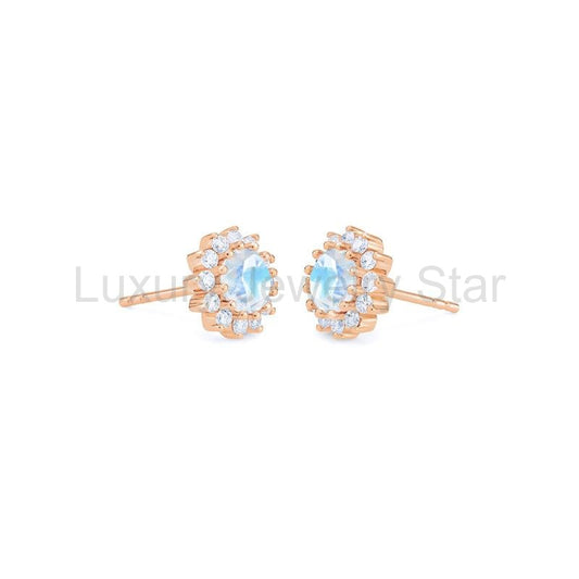 [Rosalie] Vintage Bloom Earrings in Moonstone - image 2