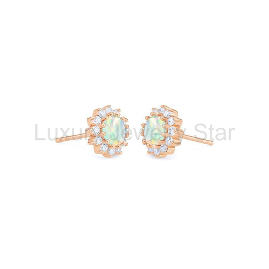 [Rosalie] Vintage Bloom Earrings in Opal - image 2