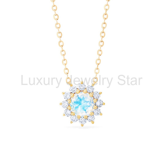 [Rosalie] Vintage Bloom Necklace in Moonstone - image 2