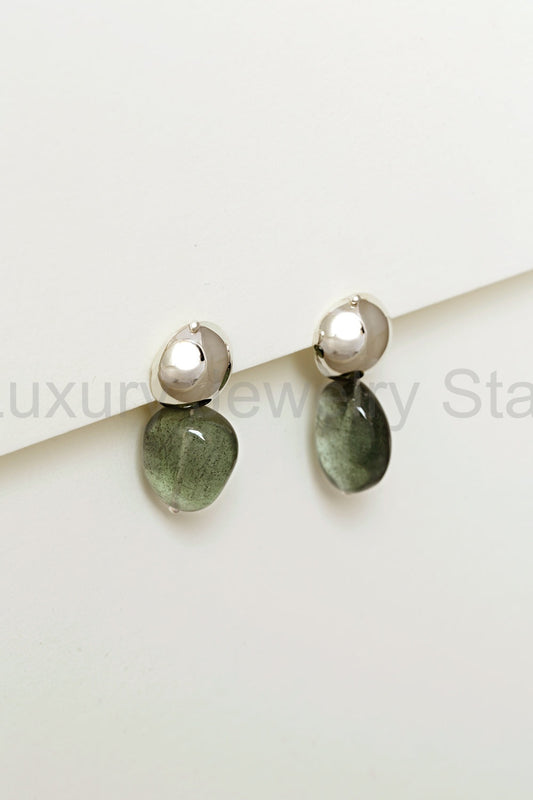 MOSS AQUAMARINE DROP EARRING