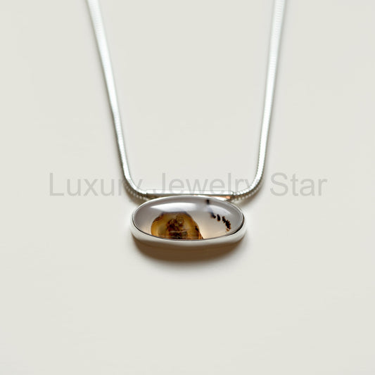 OVAL AGATE NECKLACE