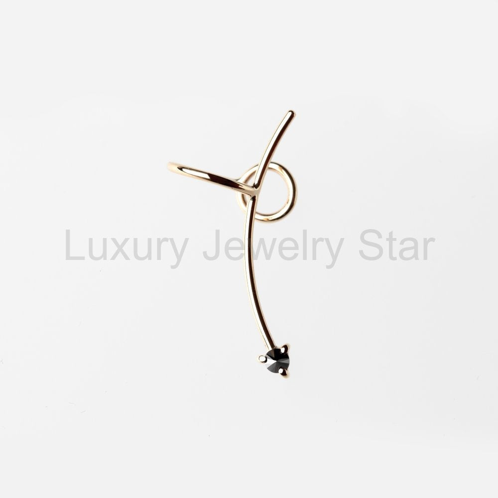 REVERSE BLACK DIAMOND EAR CUFF - image 3
