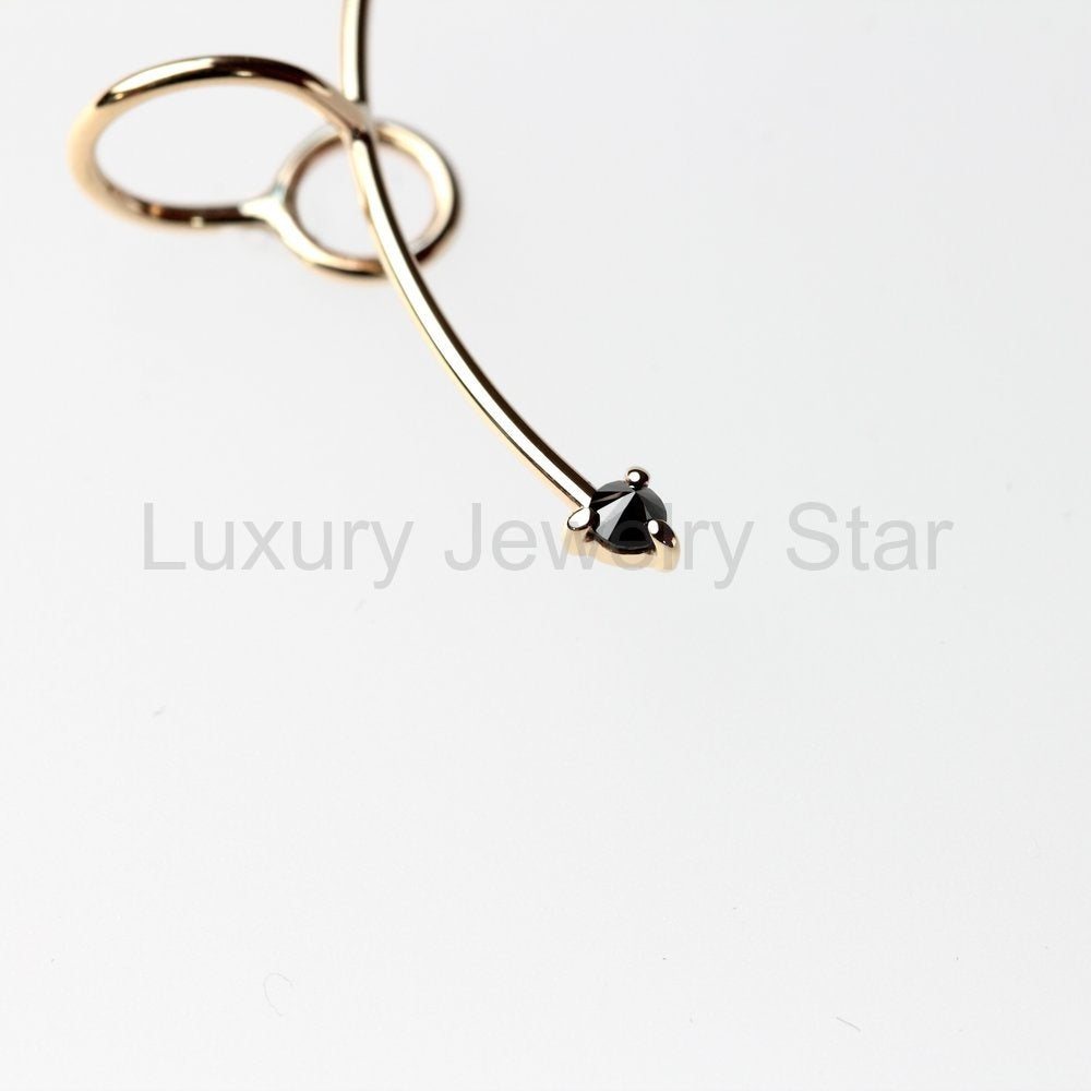 REVERSE BLACK DIAMOND EAR CUFF - image 4