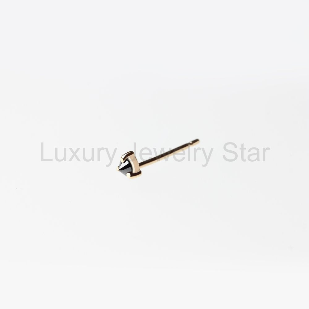 REVERSE BLACK DIAMOND GOLD STUD - image 2