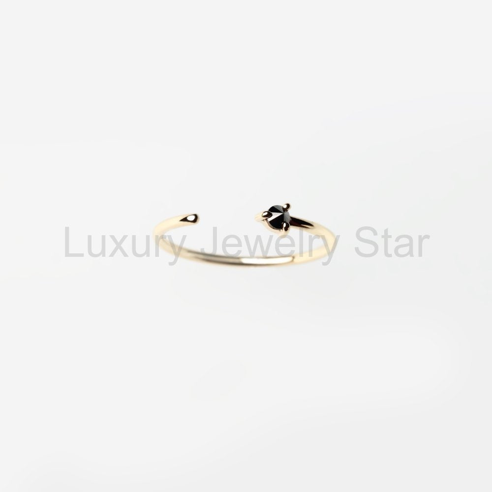 REVERSE BLACK DIAMOND RING