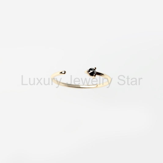REVERSE BLACK DIAMOND RING