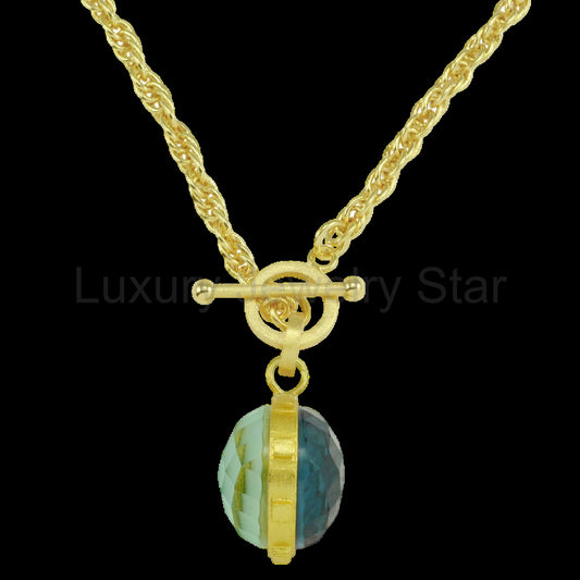 Betty Carré Gisele Necklace | Aqua Mist & Clover