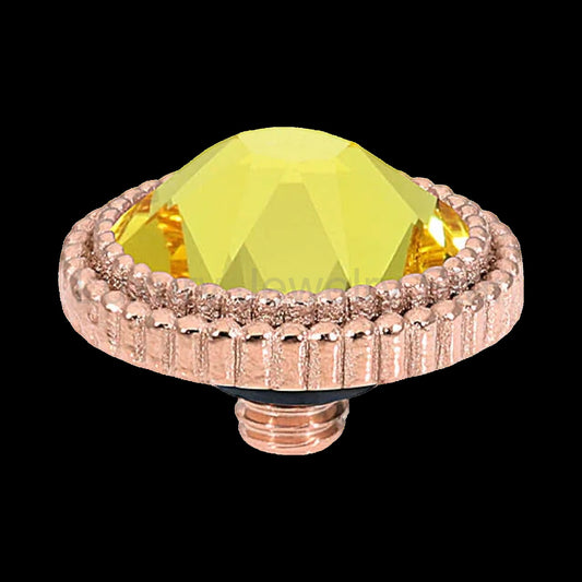 QUDO Fabero Top Rose Gold | Green & Gold Crystal Collection