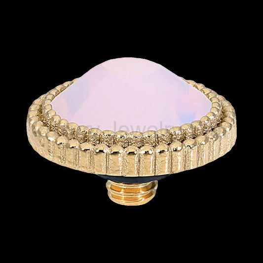 QUDO Faberro Flat Top Gold | Pink Crystals Collection