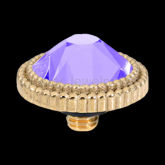 QUDO Flat Fabero Top Rose Gold | Purple Crystal Collection