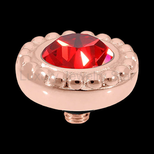QUDO Ghiare Top Rose Gold | Red & Orange Crystal Collection