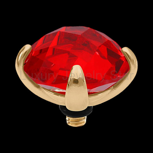 QUDO Seano Top 0.51" Gold | Red & Orange Crystal Collection